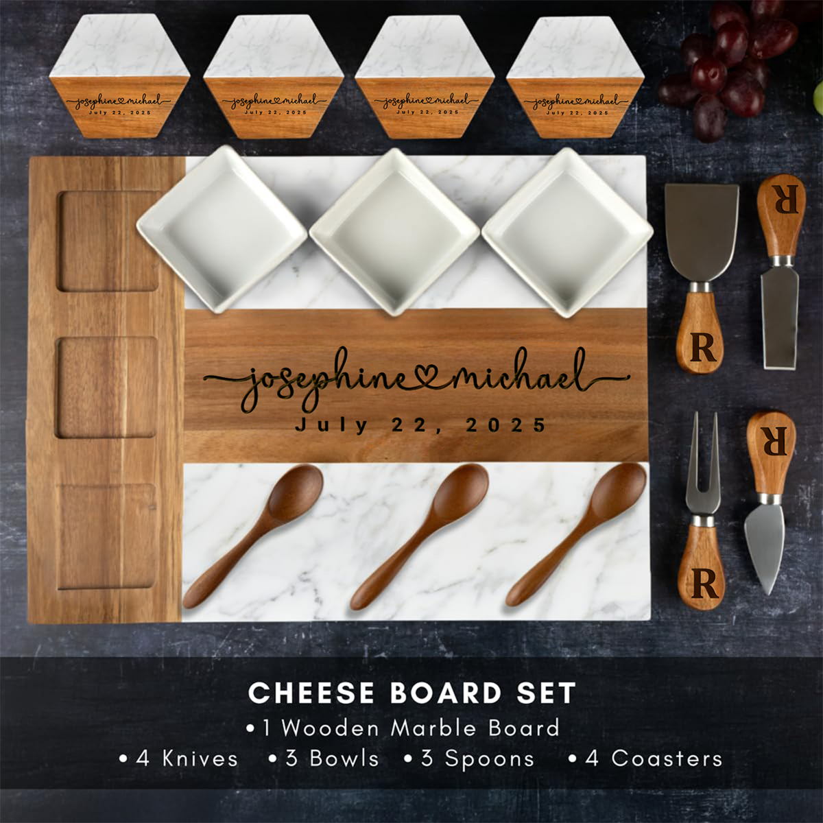 Personalized Charcuterie Board Couple Gift 2 Cashback - RebateKey