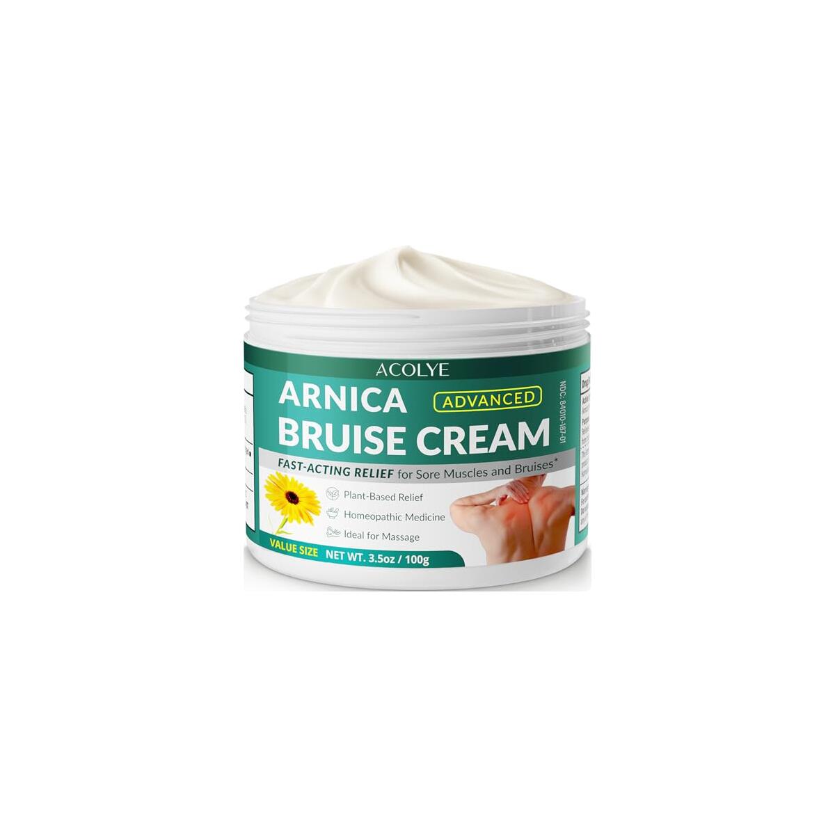 Arnica Cream for Bruising and Swelling: Extra Strength Arnica Bruise Cream with Vitamins K C E for Sports Enthusiasts - Fast Absorbing Formula Ideal for Post-Sport Recovery 3.5 Oz