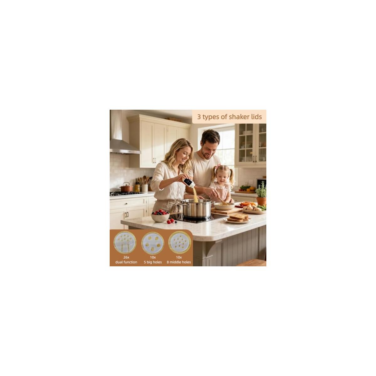 Glass Spice Jars With Label Seasoning Jars 26 Pc Cashback - RebateKey