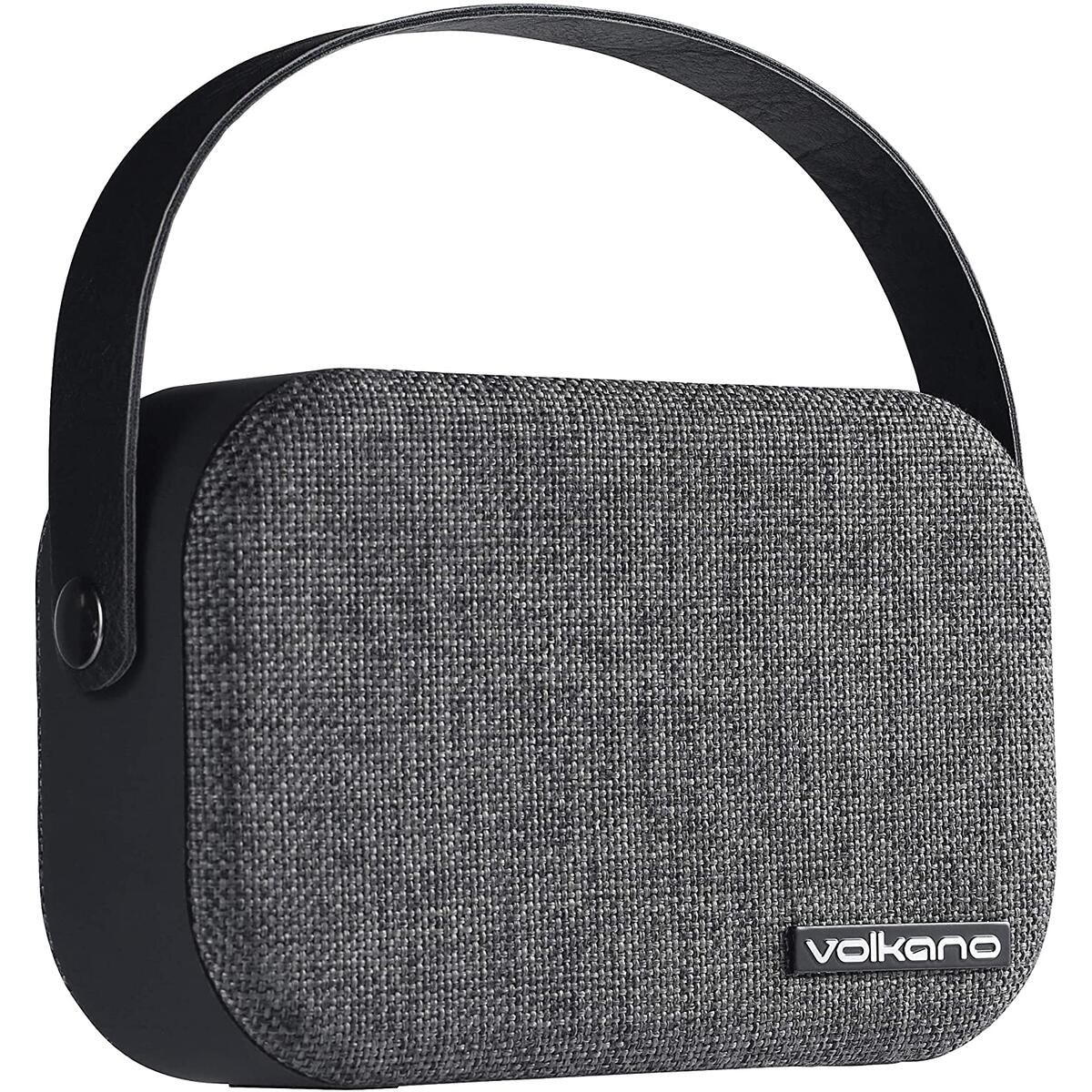 Volkano Fabric Series Bluetooth Speaker with Fabric Trim Home Deco - Dark Grey