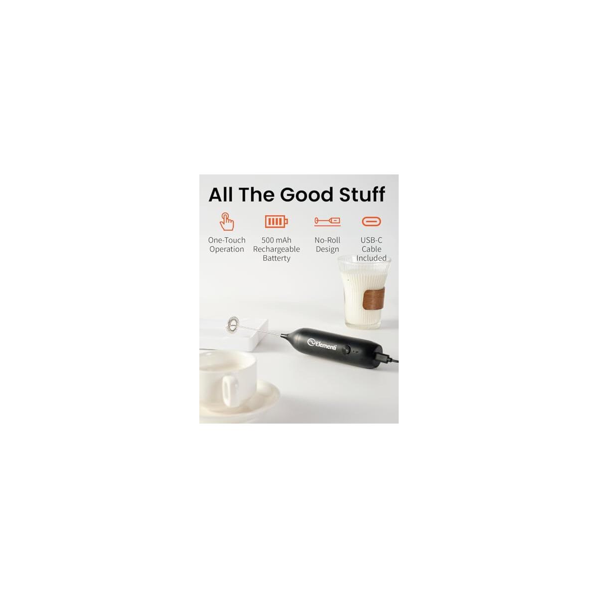 Milk Frother Wand Rechargeable Drink Mixer Cashback Rebates - RebateKey