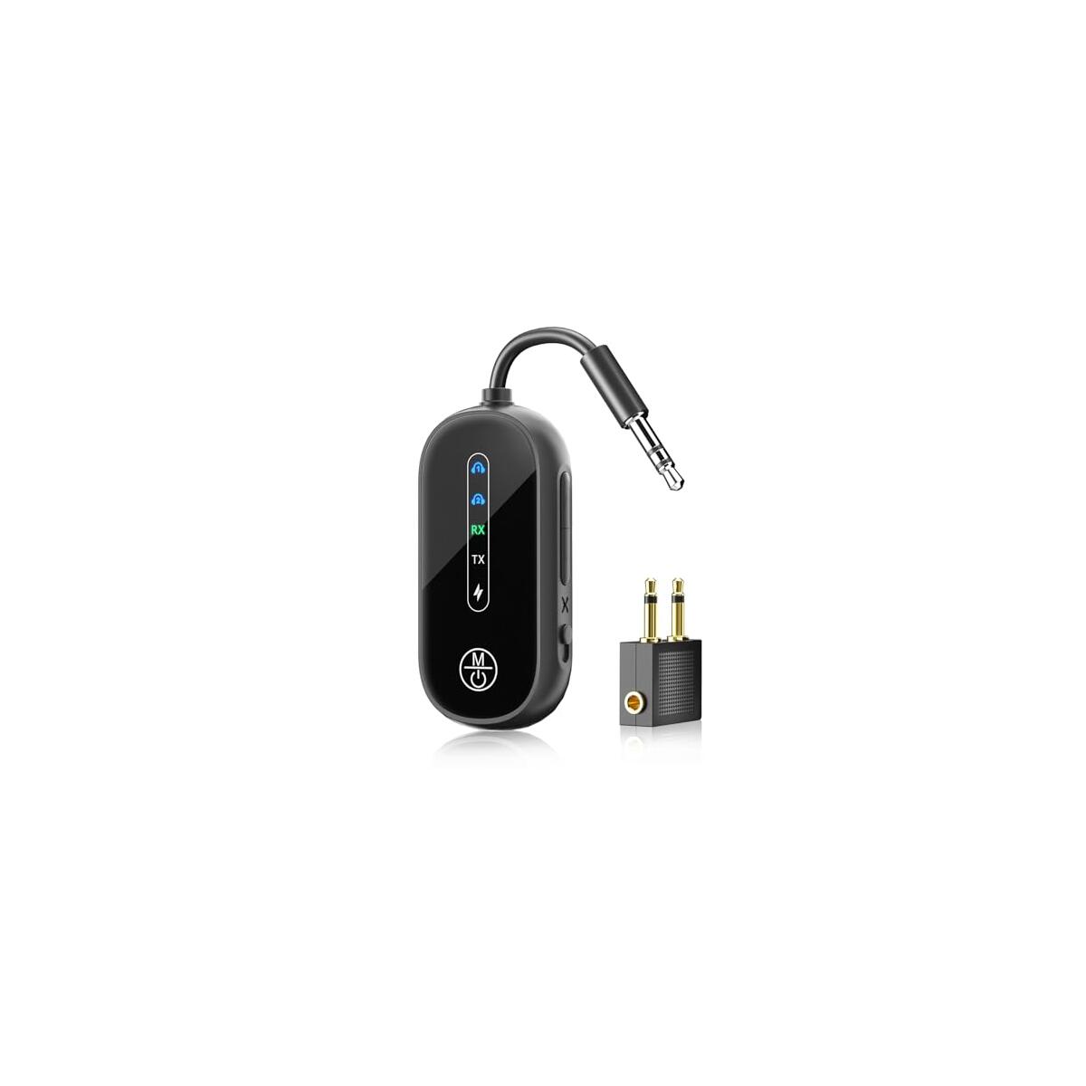 Bluetooth 5.4 Transmitter for Airplane Travel 2-in-1 Bluetooth Adapter Airplane Travel Essentials Wireless Receiver, 3.5MM AUX Jack Adapter on Flight/TV/Car Stereo/Gym(The fnal price after using the coupon is $36.54)