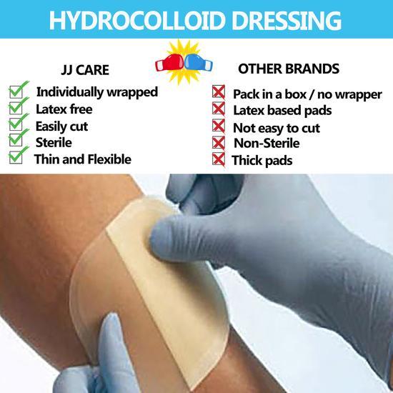 [Pack Of 10] 4x4 Inches Thin Hydrocolloid Dressing Without Adhesive