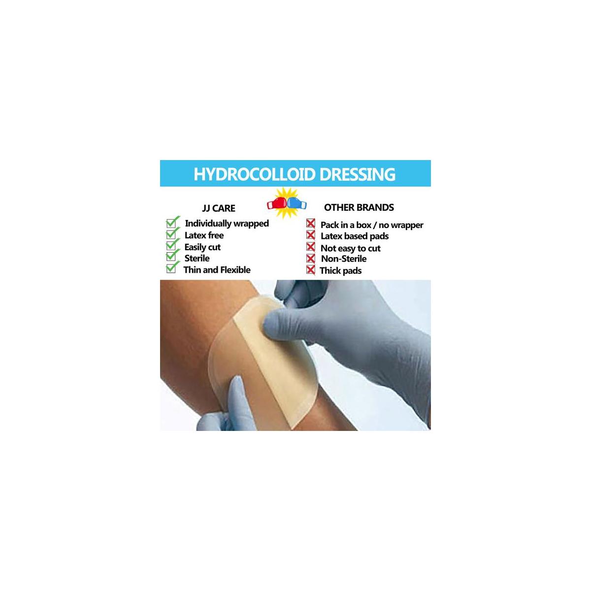 [Pack Of 10] 4x4 Inches Thin Hydrocolloid Dressing Without Adhesive