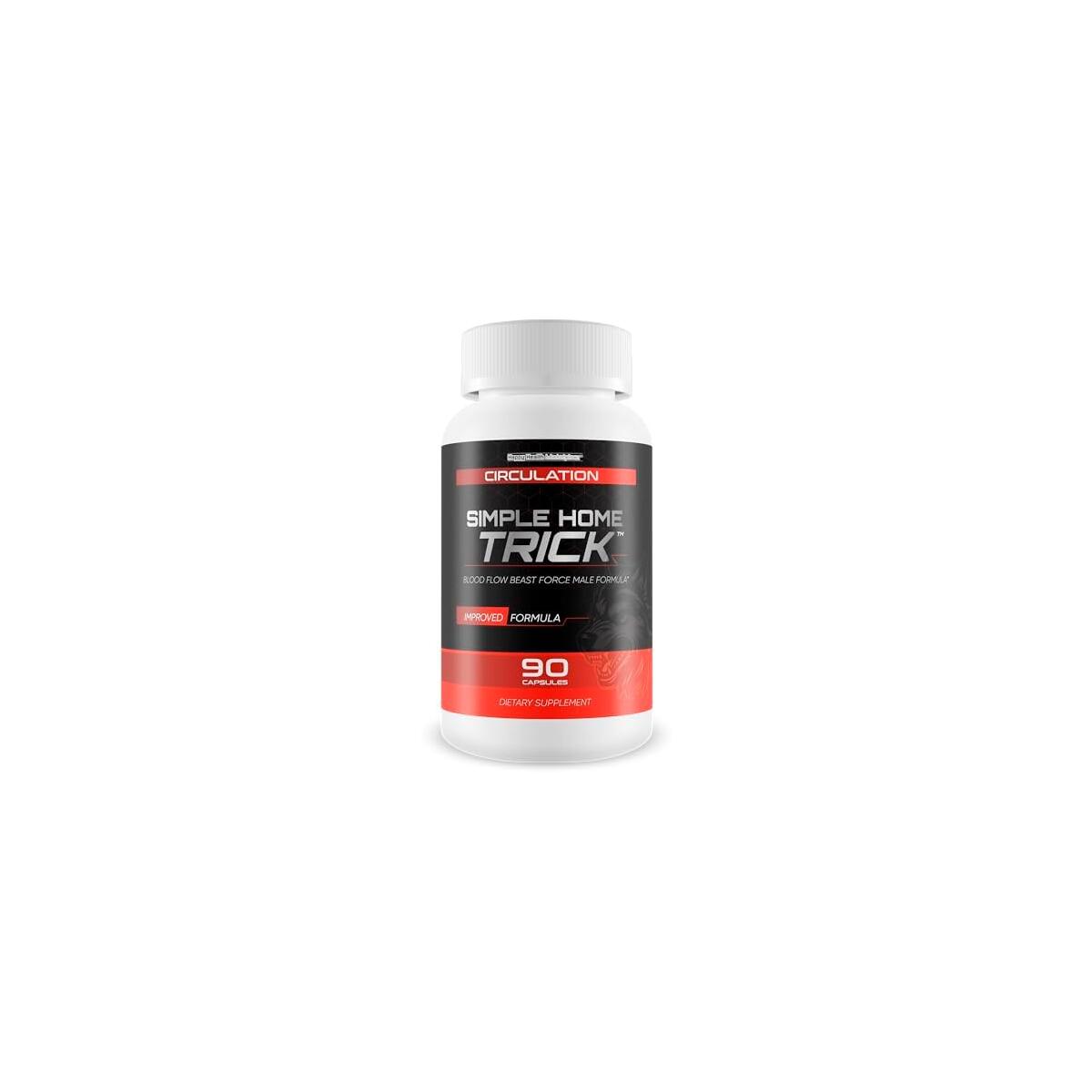 Mens Circulation Supplement - Our Best Improved Formula - Simple Home Trick - Primal Blood Flow Hack  - Natural Blood Circulation Quad For Men To Excel Now -  Better Blood Flow Knock Out Pills For Men