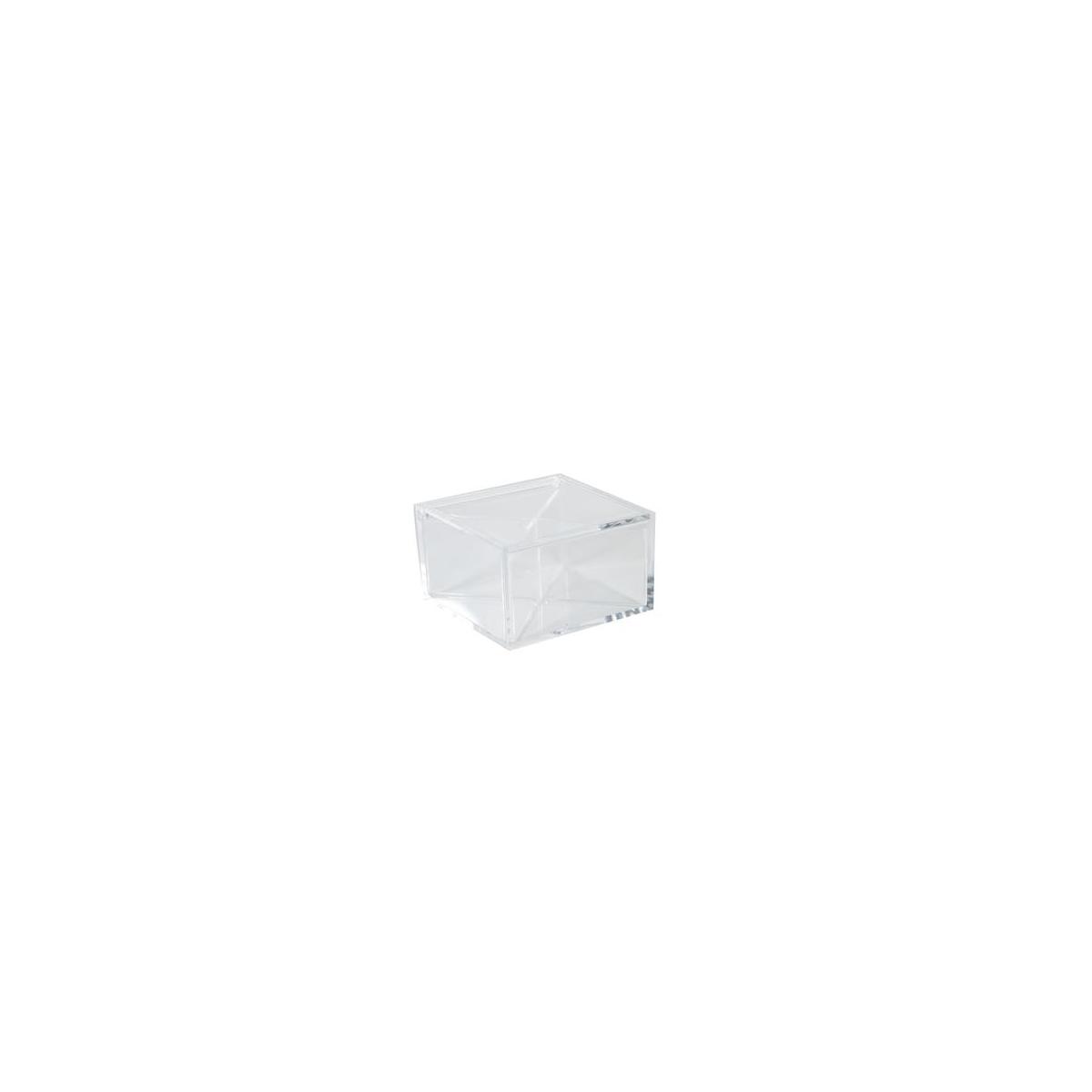 Clear Lucite Plastic Box 4 Section With Hinged Lid Acrylic Boxes For Wedding Rebate - RebateKey