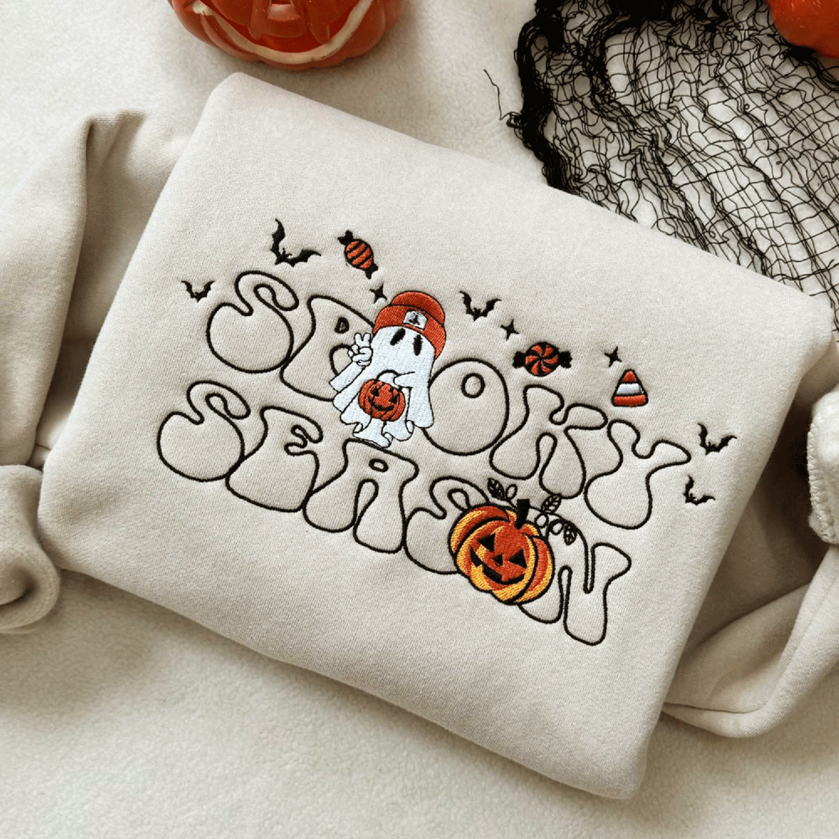 Embroidered Spooky Season Sweatshirt 1 Cashback - RebateKey