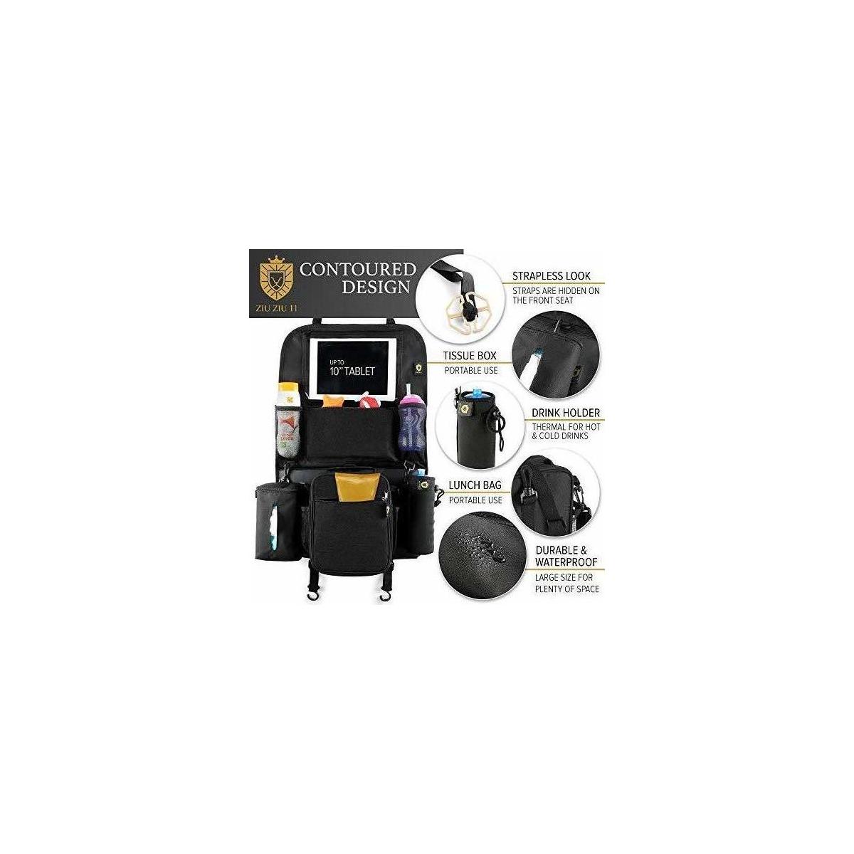 Z11 Car Seat Organizer And Kick Mats Back Seat Protector For Kids 600d Cashback - RebateKey