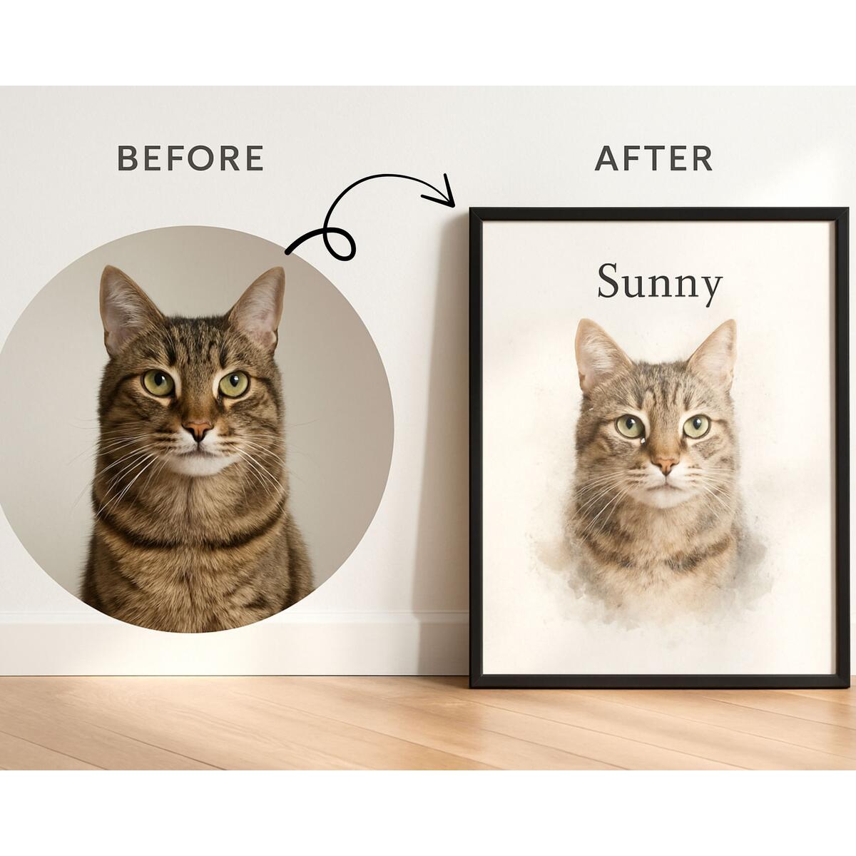 Custom Watercolor Portraits Using Pet Photo Rebates - RebateKey