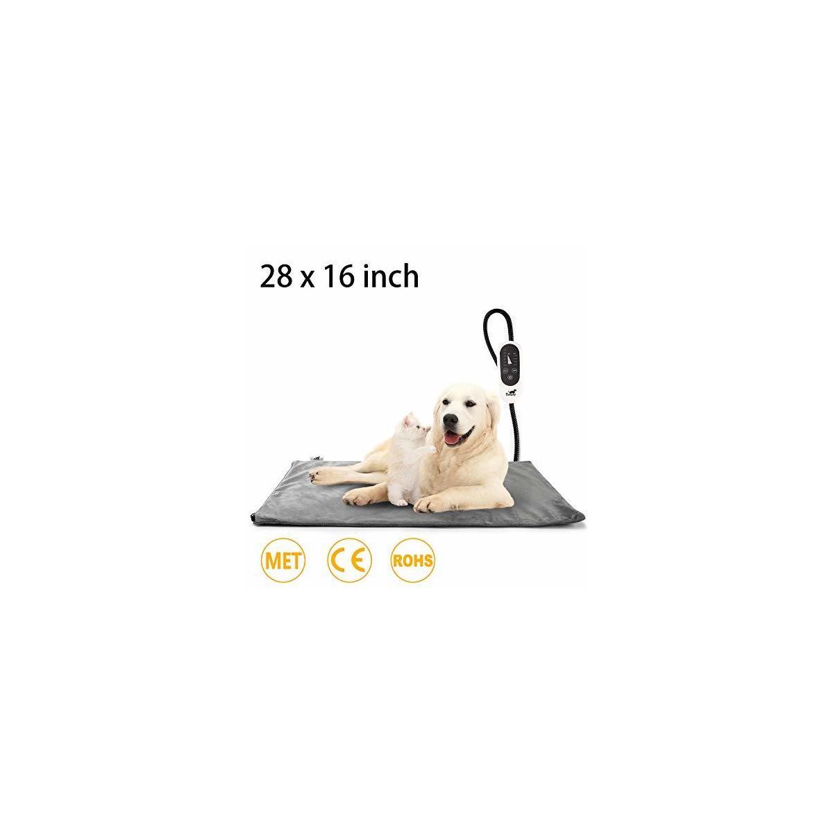 RC SLL Cat Heating Pads Electric Heating Pad Waterproof Adjustable Warming Mat with Chew Resistant Steel Cord