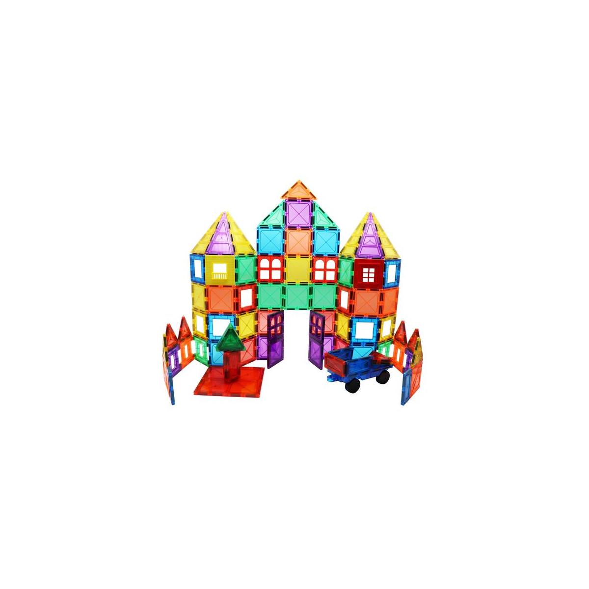 Skymags 100 Piece Set Magnetic Building Tiles 3d Clear Color Blocks With Strong Cashback - RebateKey