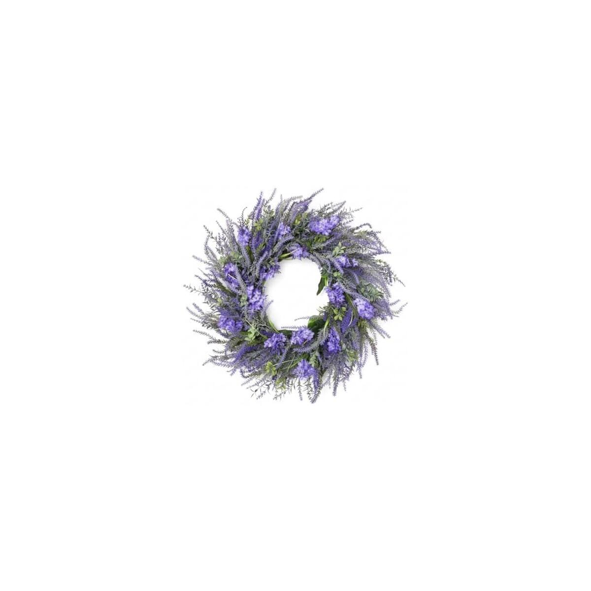 26" Spring Wreaths For Front Door- Extra Large Lavender Bellflower Wreath Handcrafted Silk Flower Wreath Ultra-Full Floral Decor for Front Door, Indoor Wall, Mantel &farmhouse decor easter decorations