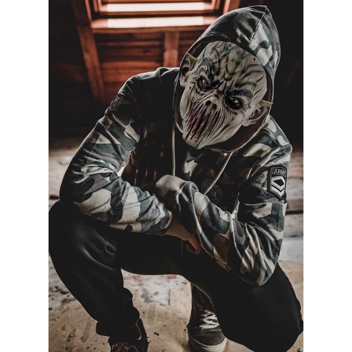YOOYOO Halloween Scary Biochemical Demon Mask, Latex Vampire Masks, Horror Alien Devil Killer, Monster Orc Zombie Costume Cosplay