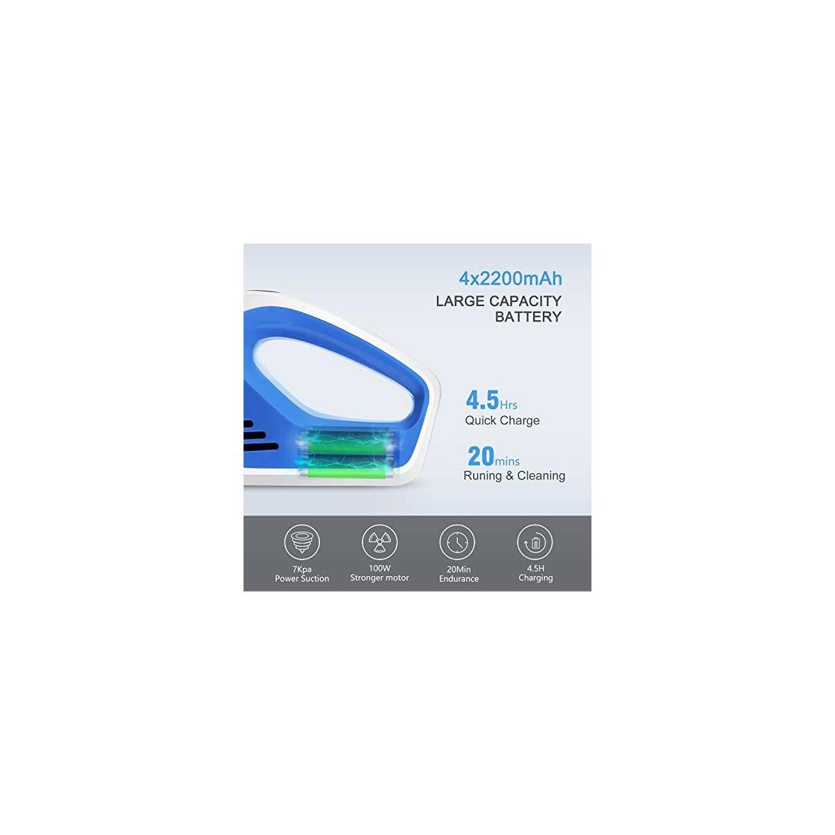 APOSEN Handheld Vacuum Cleaner With HEPA Filter 7Kpa Wet Dry Hand Vac