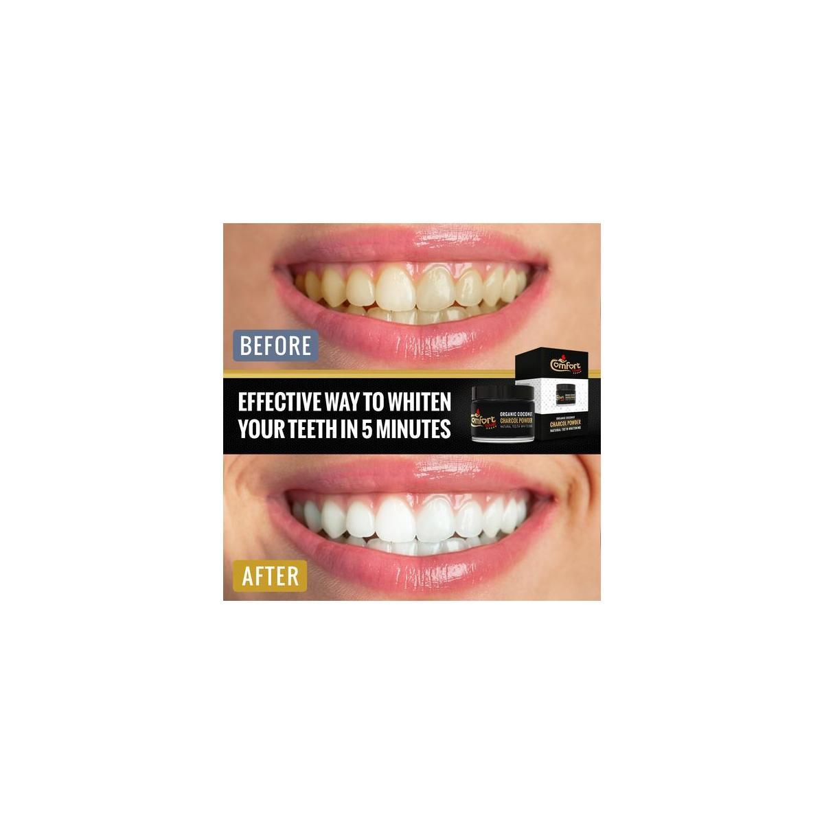 All Natural Teeth Whitening Charcoal Powder Organic Safe Effective