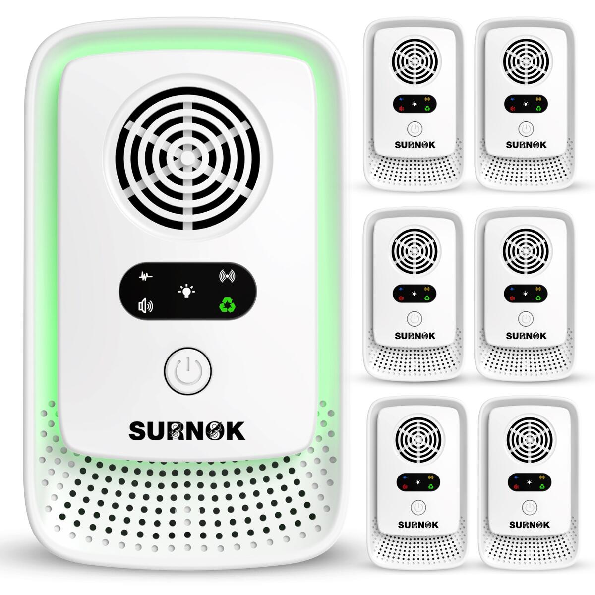 Ultrasonic Pest Repeller Plug in Indoor, 6 Pack for Mice, Roaches & Bugs