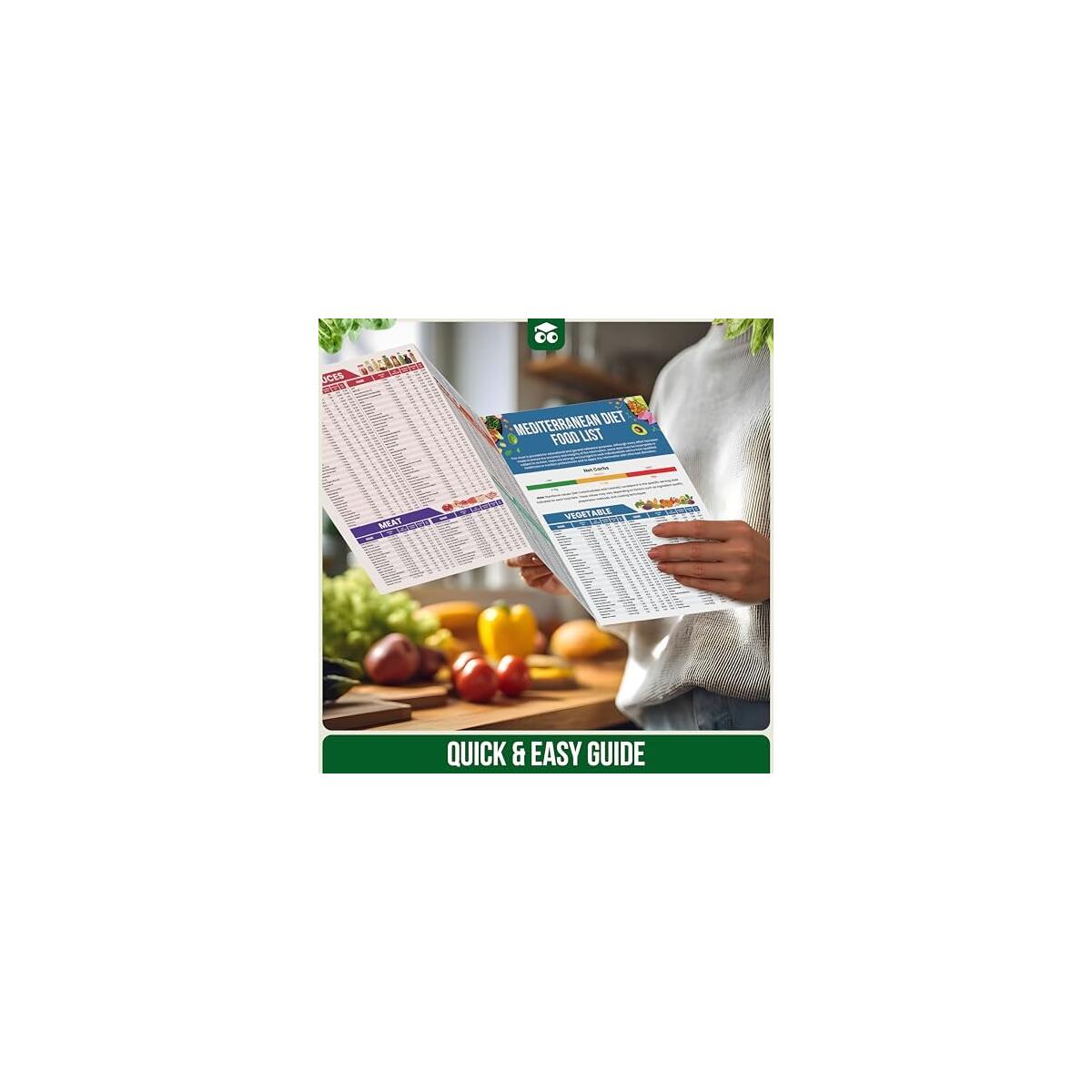 3 Pcs Laminated Mediterranean Diet Chart Cashback Rebate - RebateKey
