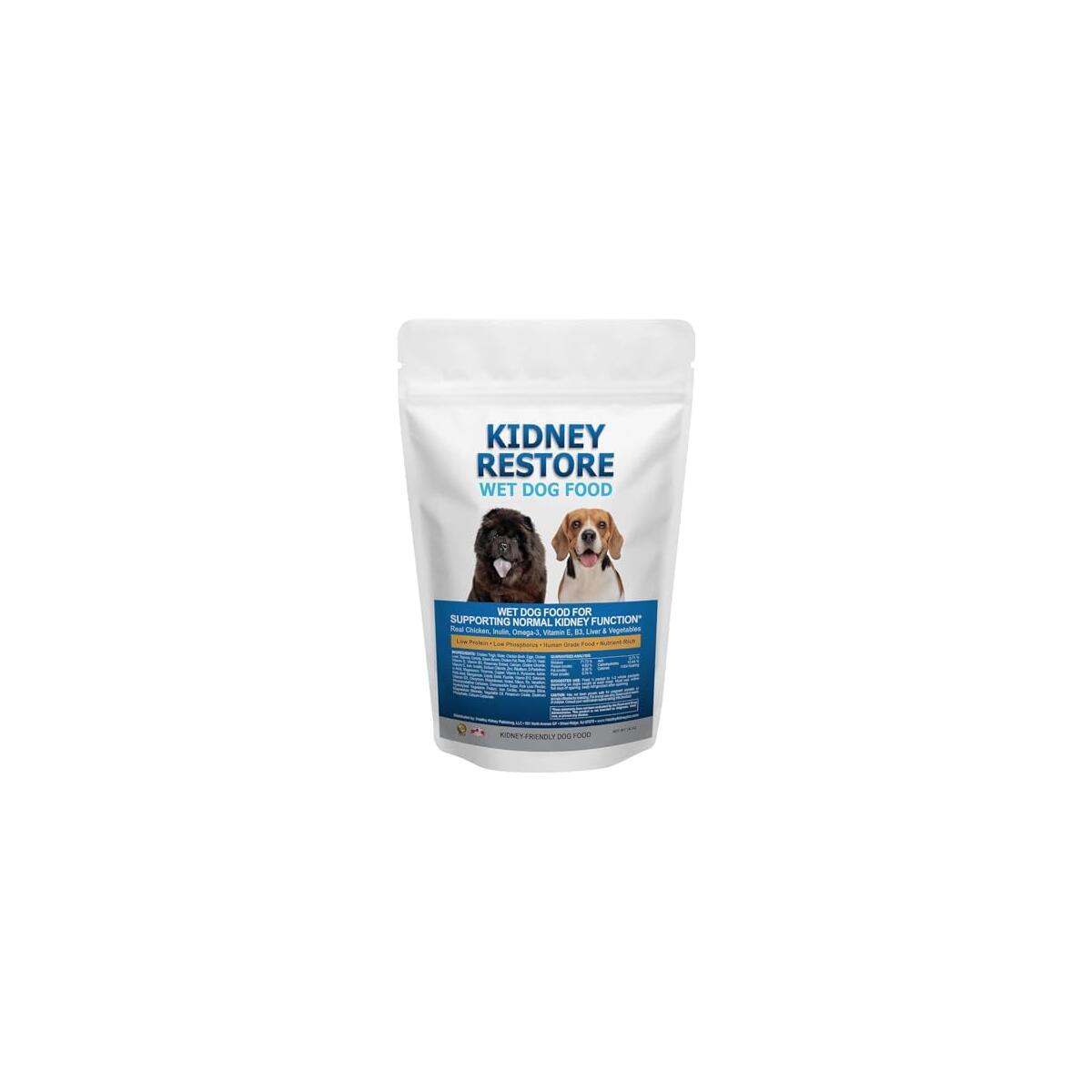 Non-Prescription Kidney Care Dog Food for Renal Support - Low Sodium Diet for Healthy Kidneys, Low Phosphorus Renal Food, Super Nutrients Make This Best Kidney Diet, Freshly Made in USA