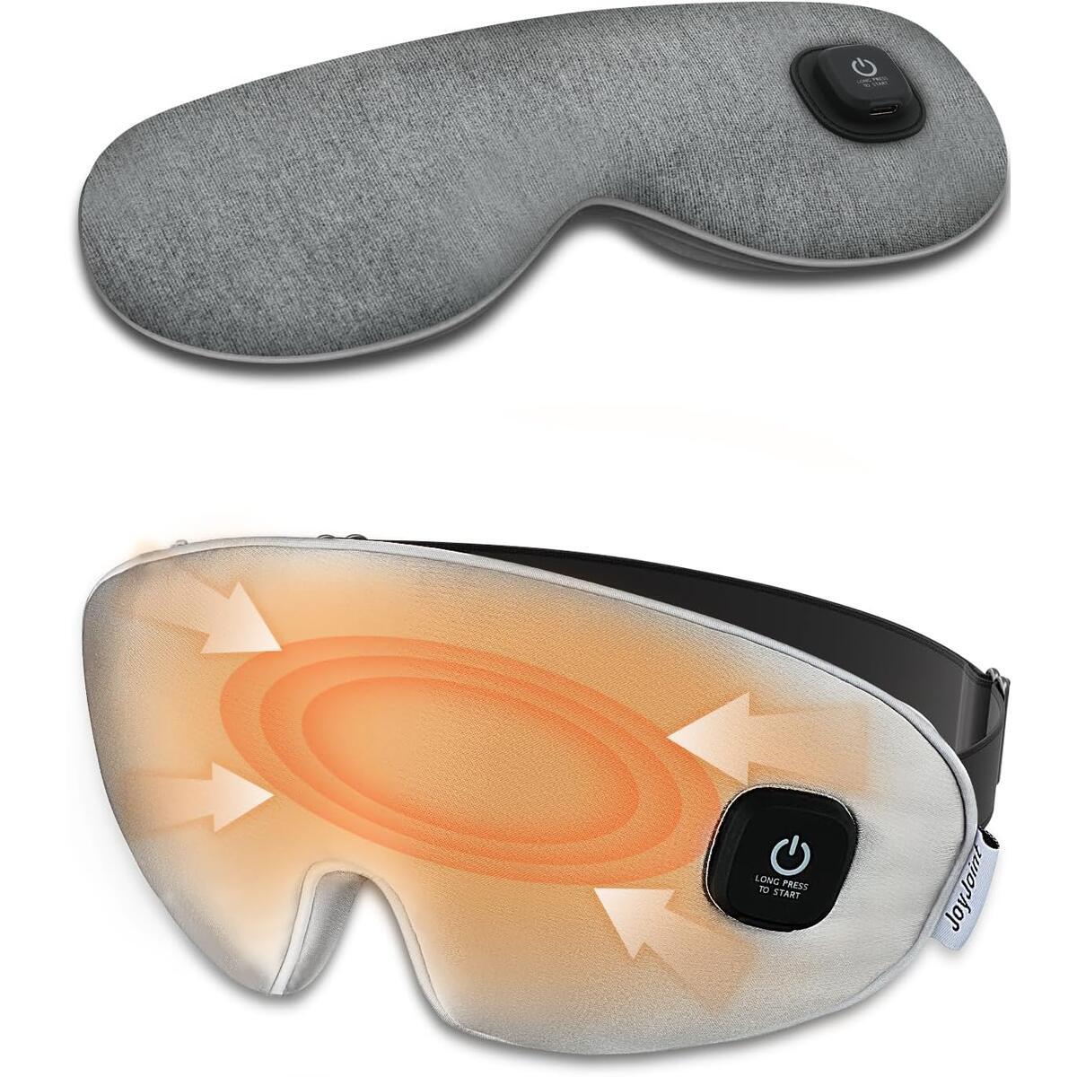 Heated Eye Mask - Cordless Eye Mask for Dry Eyes, Eye Relief, Improved Sleep, Rechargeable, WashableCover Eye Heating pad for Travel