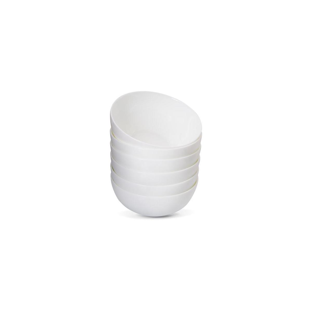 Set of 6 Bowls Jervis /& George 24oz Tempered Glass Soup//Pasta//Cereal Bowls Microwave oven safe Tempered Strong Glass Deep Bowl White