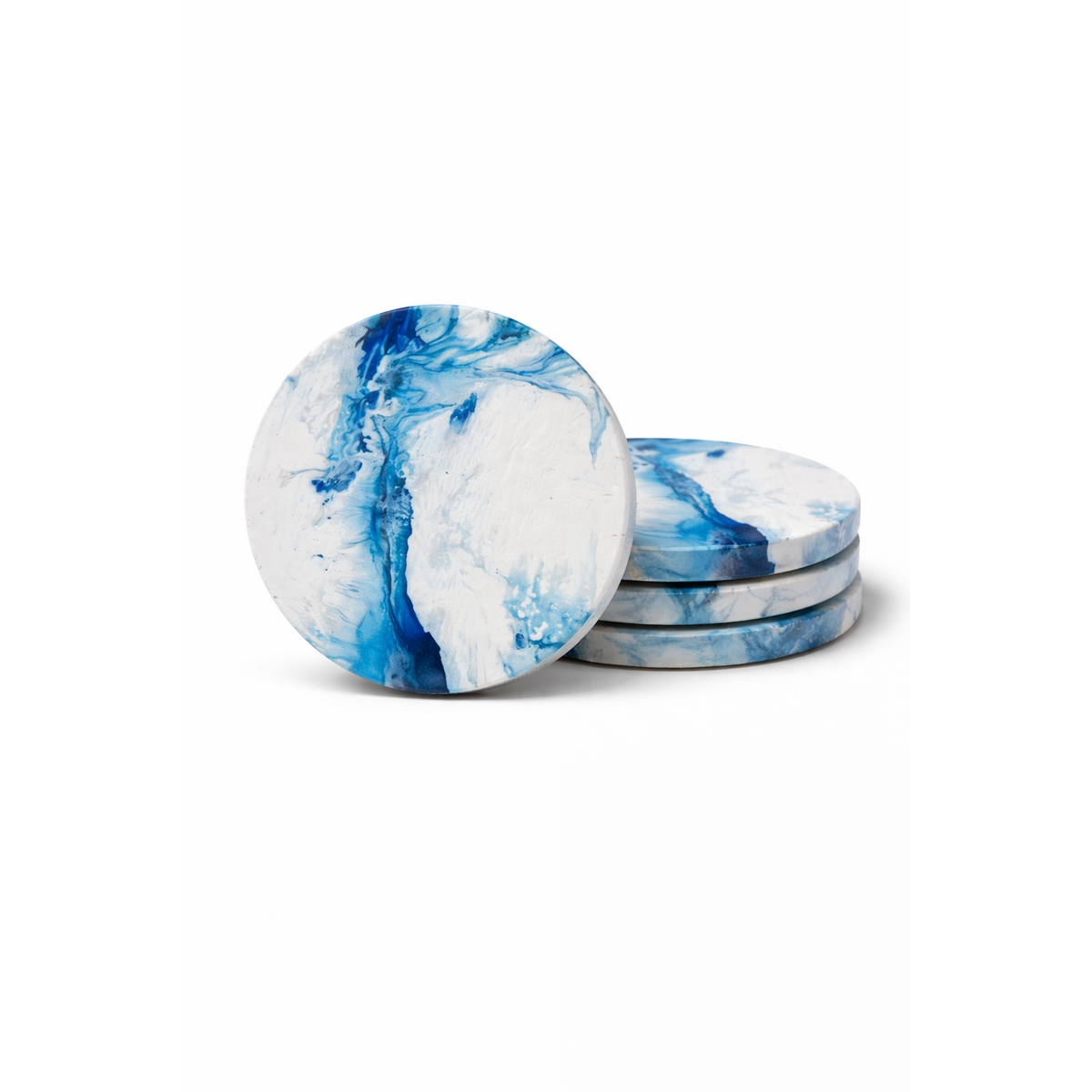 4 Pack Marble & Tile Ceramic Drink Coasters