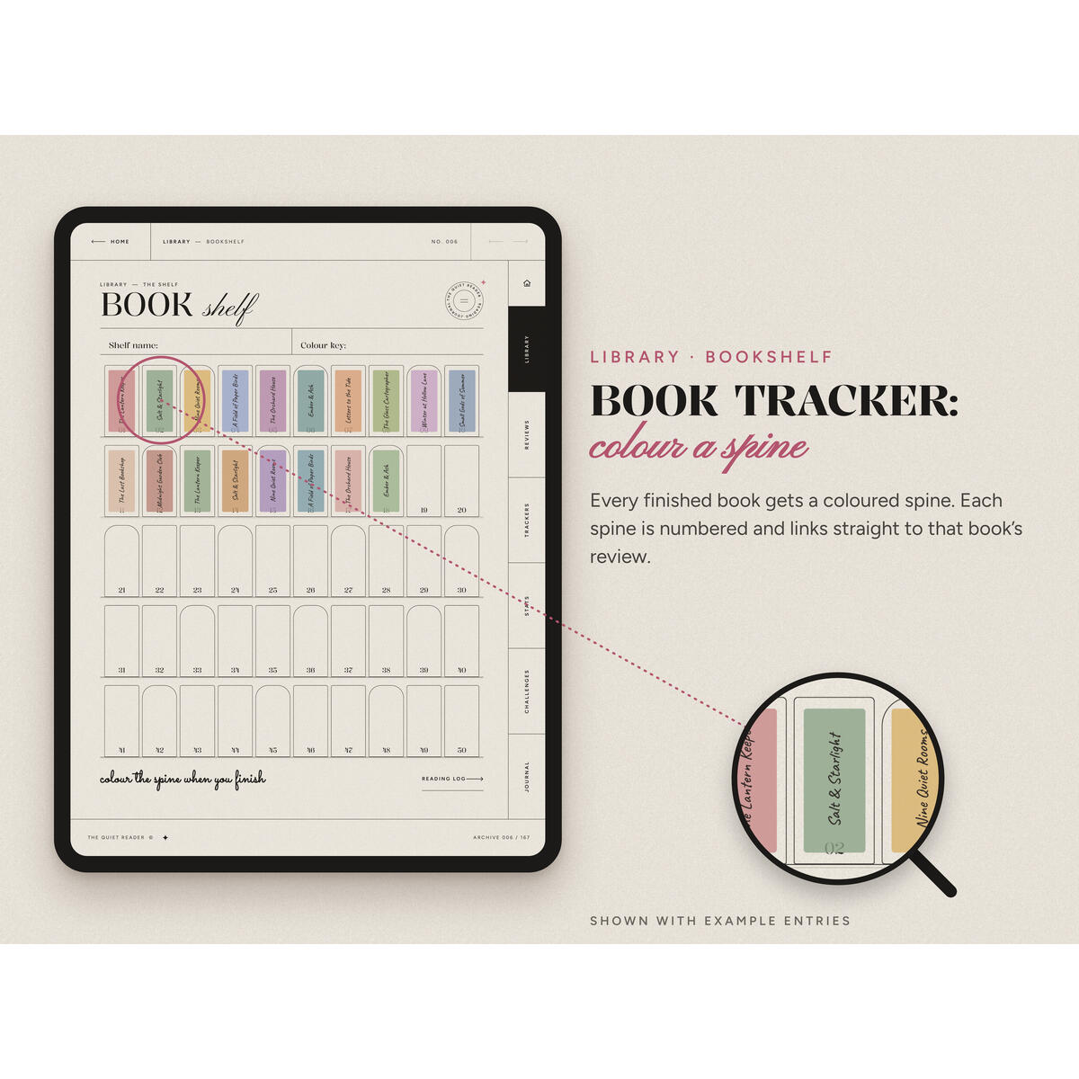 Digital Reading Journal Goodnotes Dark Mode Book Rebates - RebateKey