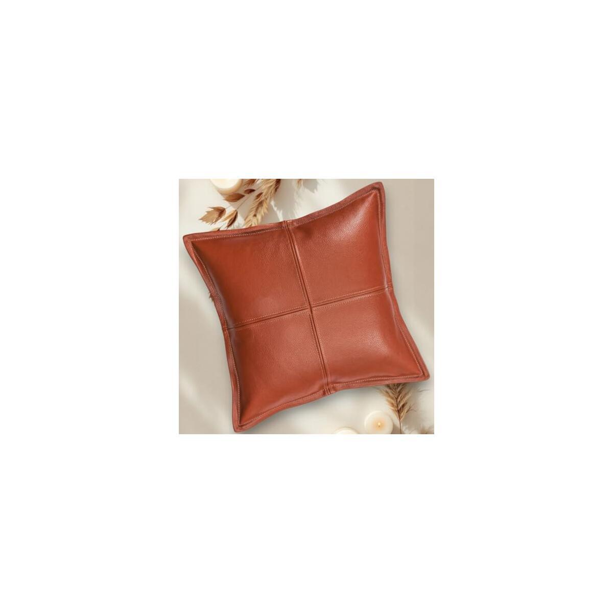 Leather Pillow Cover 18x18 Tan Cash Back - RebateKey