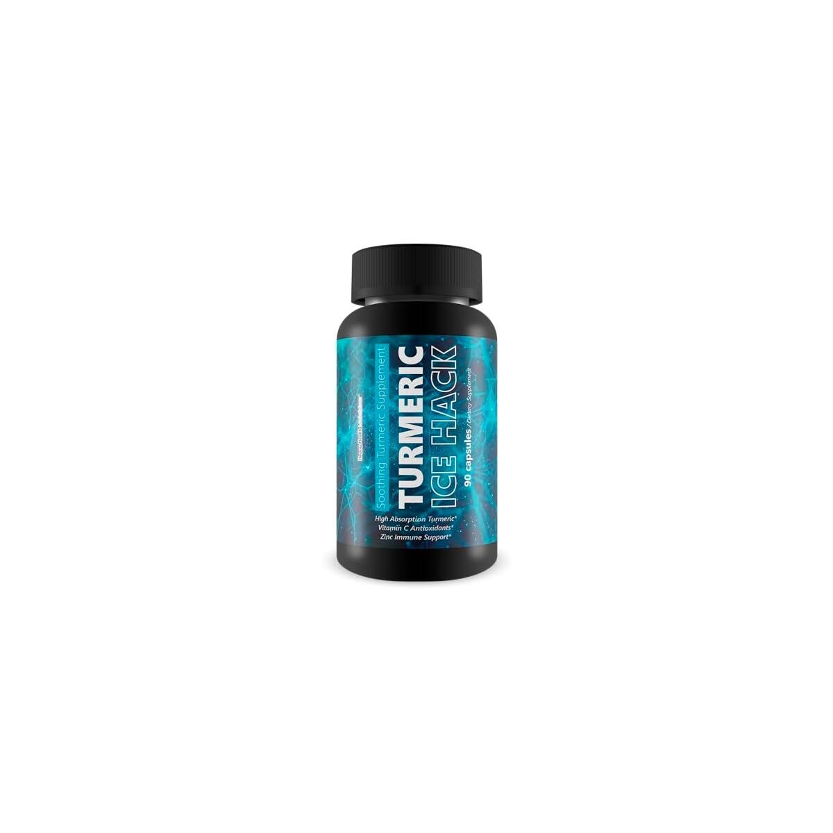 Turmeric Ice Hack Pills - Soothing Nervous System Support - Immune System Supplement - Swelling Support Supplement - Nerve Health Supplements - Magnesium Turmeric Vitamin D Relief Factor for Nerves