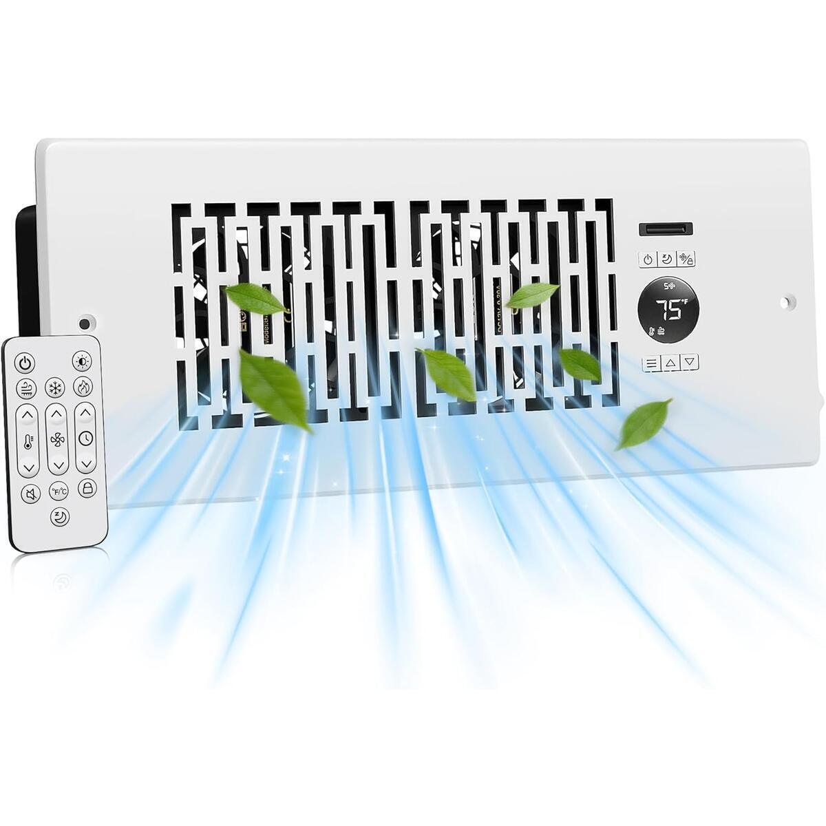 Smart Vent Booster Fan for 4" x 12" Vents, 10-Speed Quiet Control, Remote Included