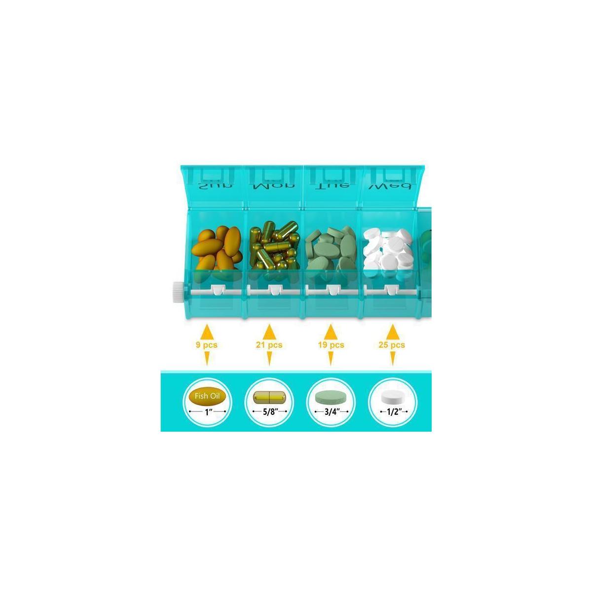 Double Locking Pill Organizer 7 Day Travel Pill Box For Your Supplements And6 Cashback Rebate - RebateKey