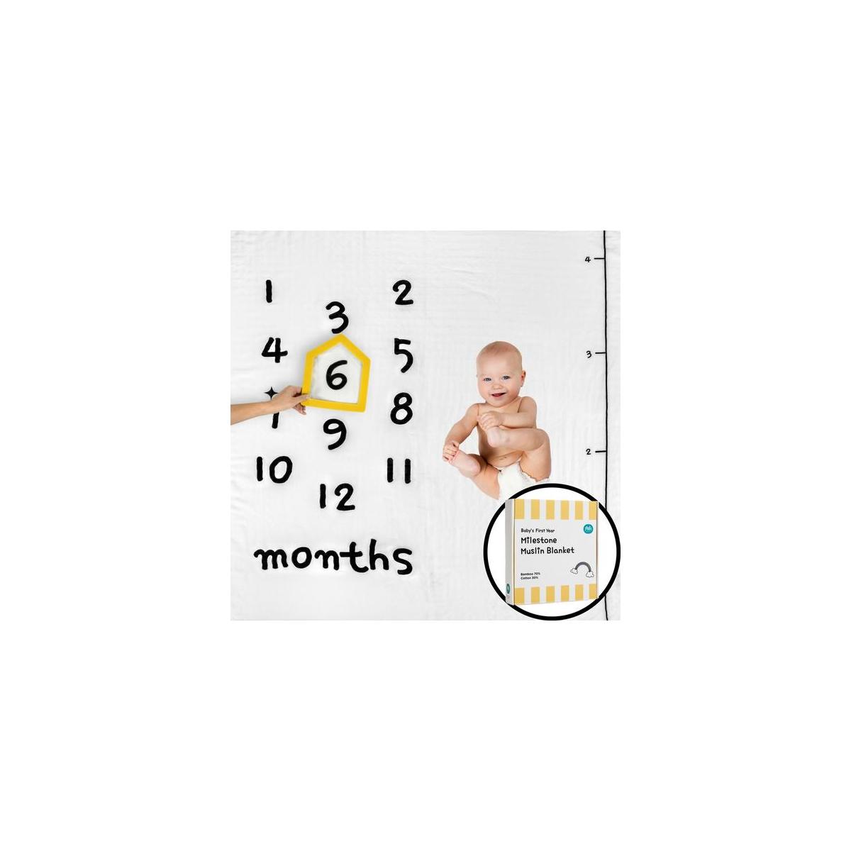 Baby S First Year Milestone Muslin Blanket 12 Month ...