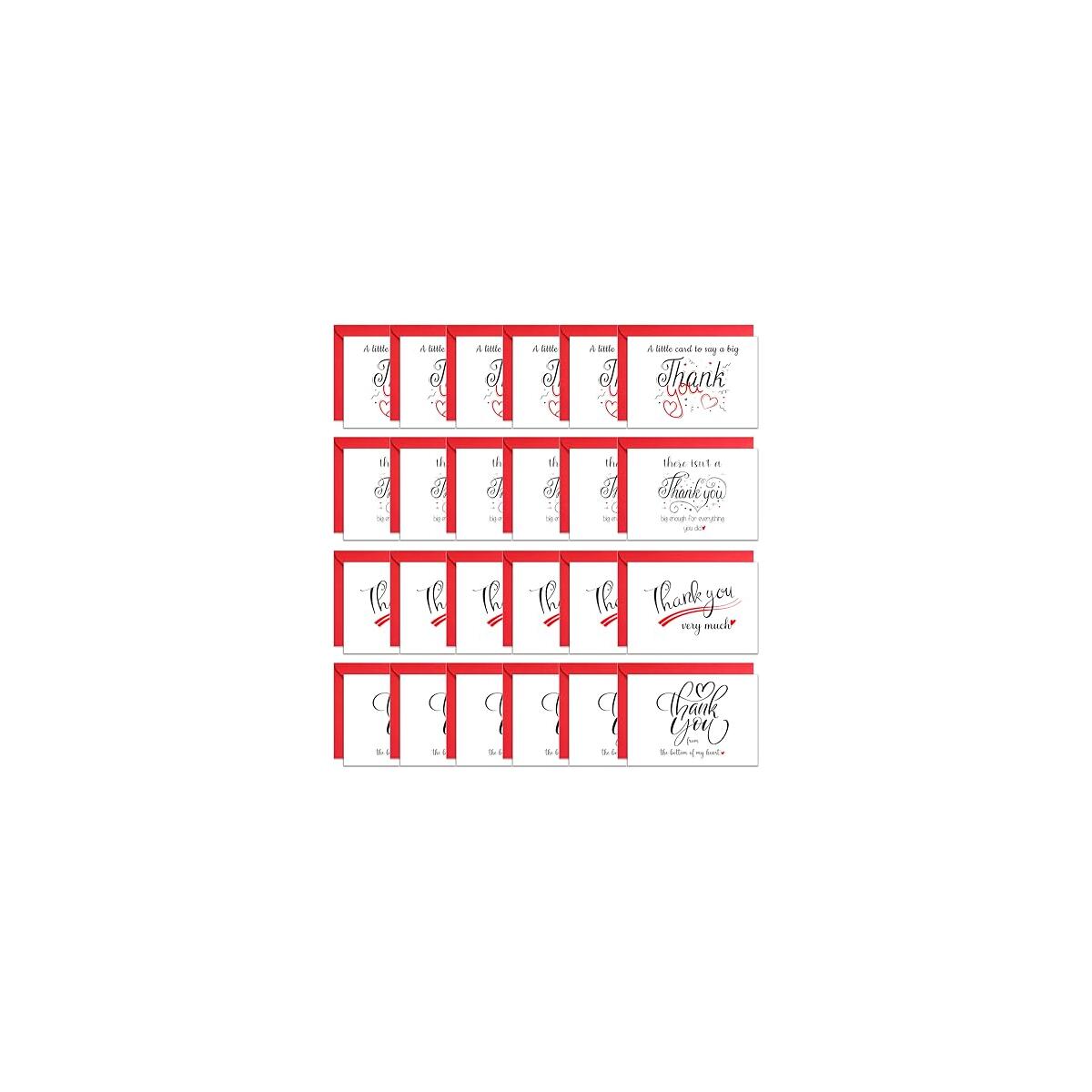 Thank You Cards With Envelopes 24 Pack 3 5x5 Cashback - RebateKey