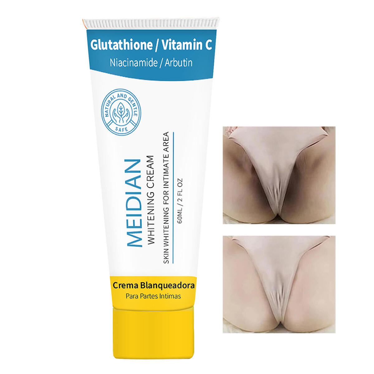 Skin Whitening Cream Skin Bleaching Cream for Body Intimate Area, Private Parts, Underarm, Knees, Elbows, Inner Thigh, Bikini Areas, Armpit, Lightening Dark Spot Remover For Intimate Part 2 OZ