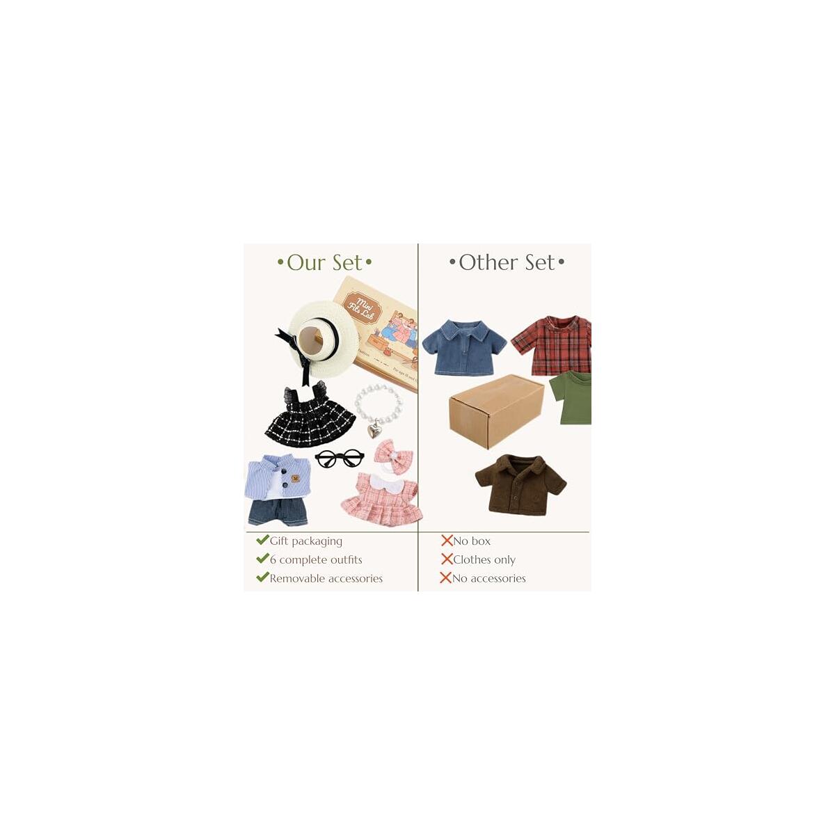 6 Clothes Sets For 17cm Collectible Dolls Cash Back - RebateKey