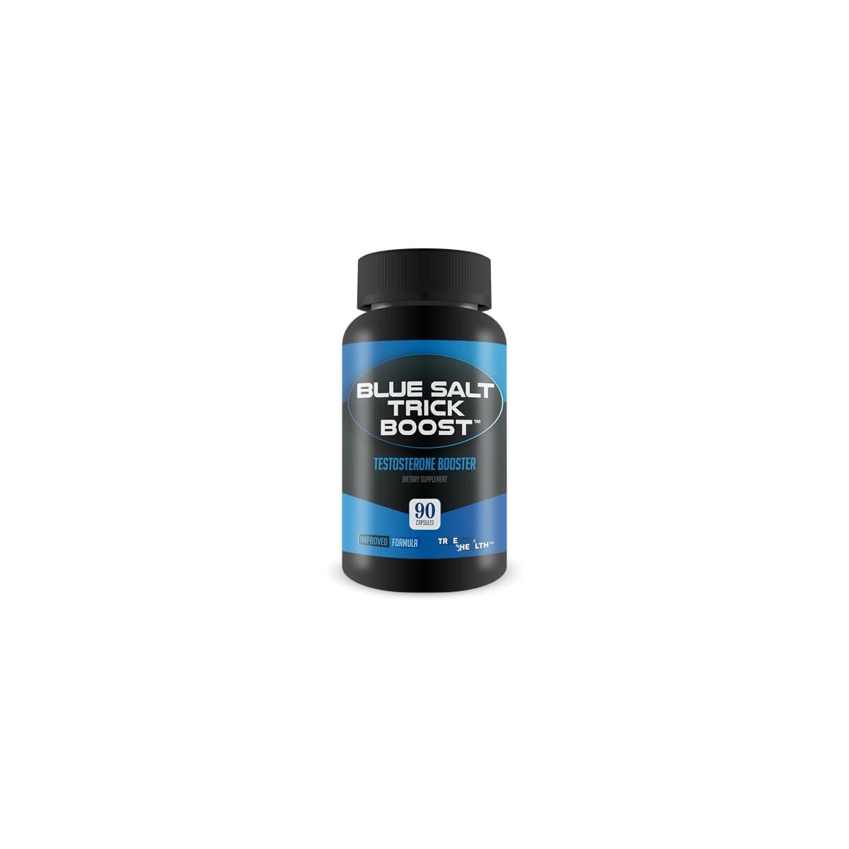 Blue Salt Trick Testosterone Booster - Our Best Test Booster for Peak Performance - Men's Testosterone Supplements - Fadogia Agrestis and Tongkat Ali Supplement - Boron Pills