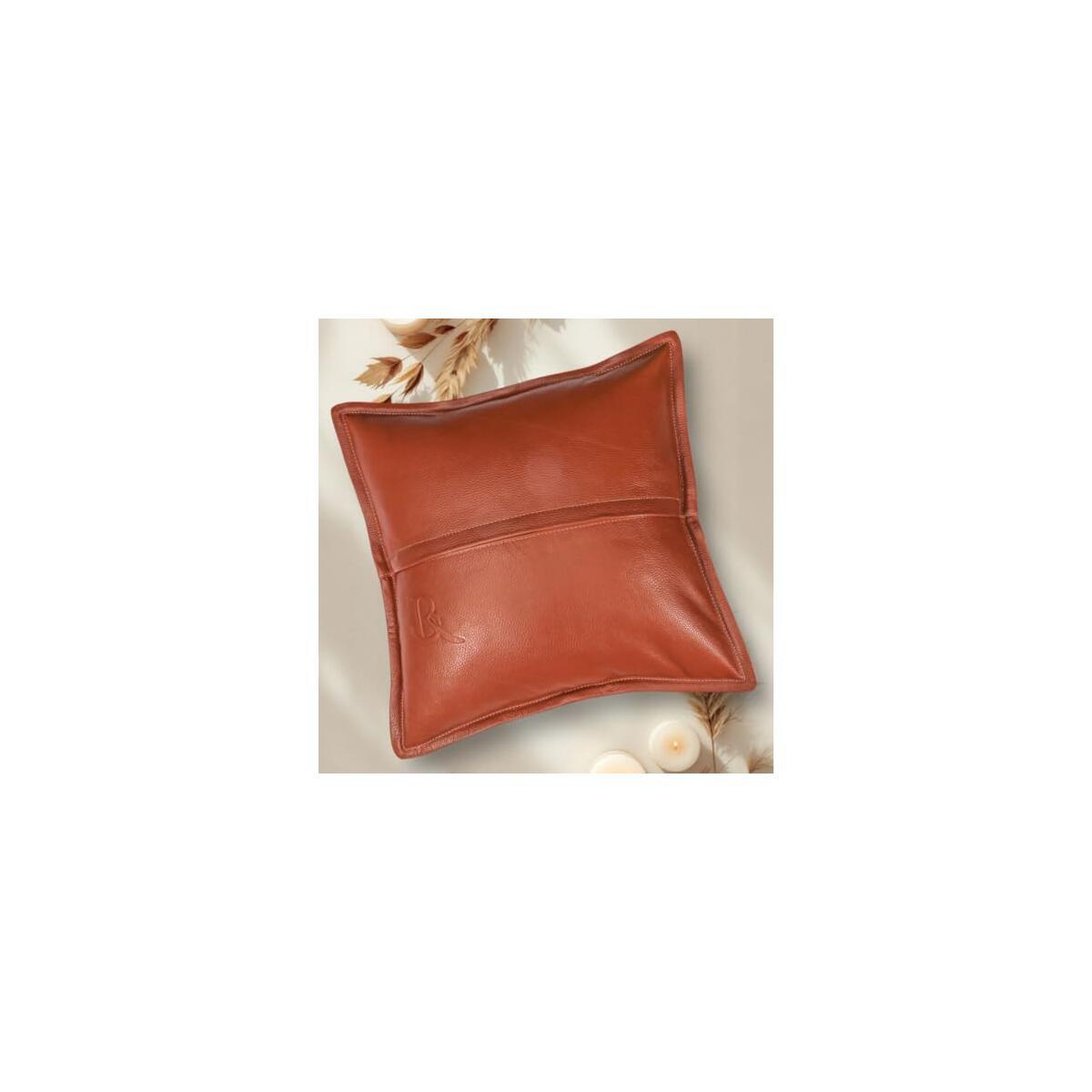 Leather Pillow Cover 18x18 Tan Cash Back - RebateKey