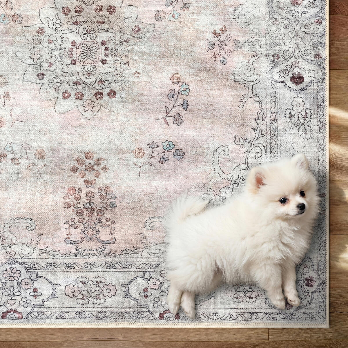 Lite Pink Oushak Area Rug Cashback - RebateKey