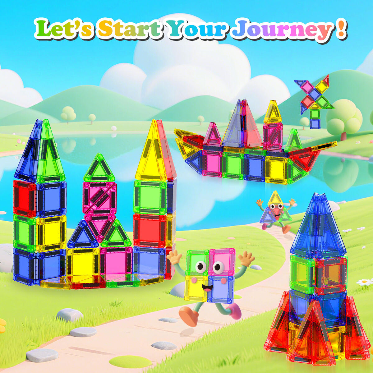 40pcs Travel Magnetic Tiles Travel Set For Kids Cash Back - RebateKey