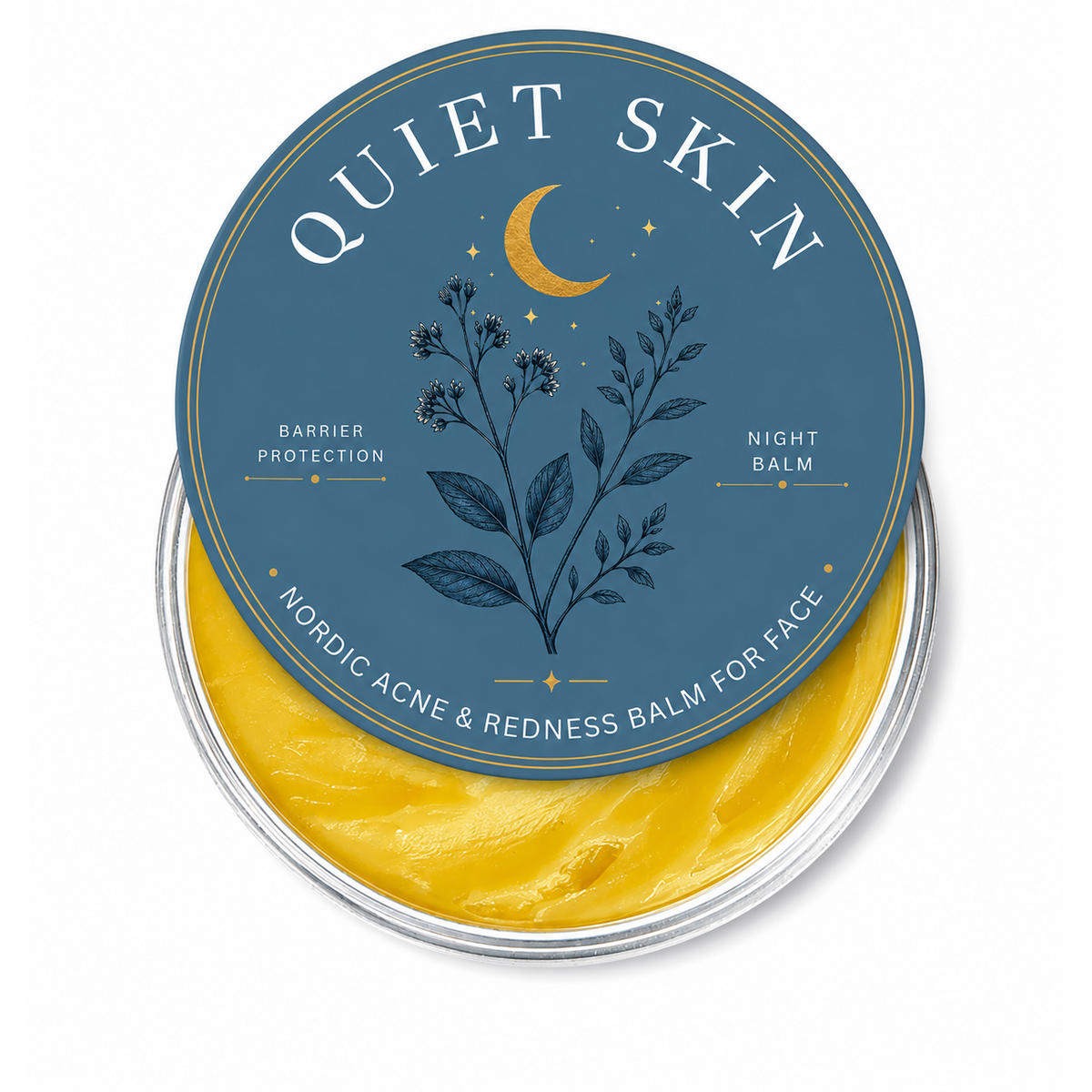 Natural Acne Balm with Beeswax, Sea Buckthorn & Calendula | Botanical Night Balm for Acne-Prone Skin, Breakouts & Redness | Non-Comedogenic Salve for Face | 1 oz