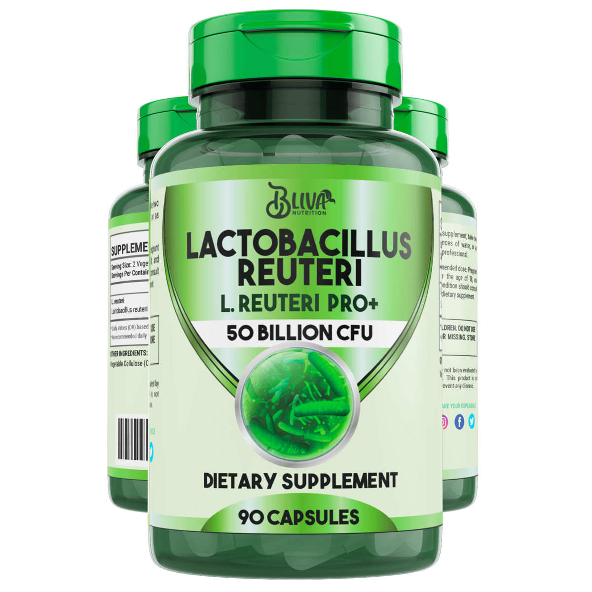 Lactobacillus Reuteri Probiotic Capsules - Probiotics -  Digestive & Immune Support