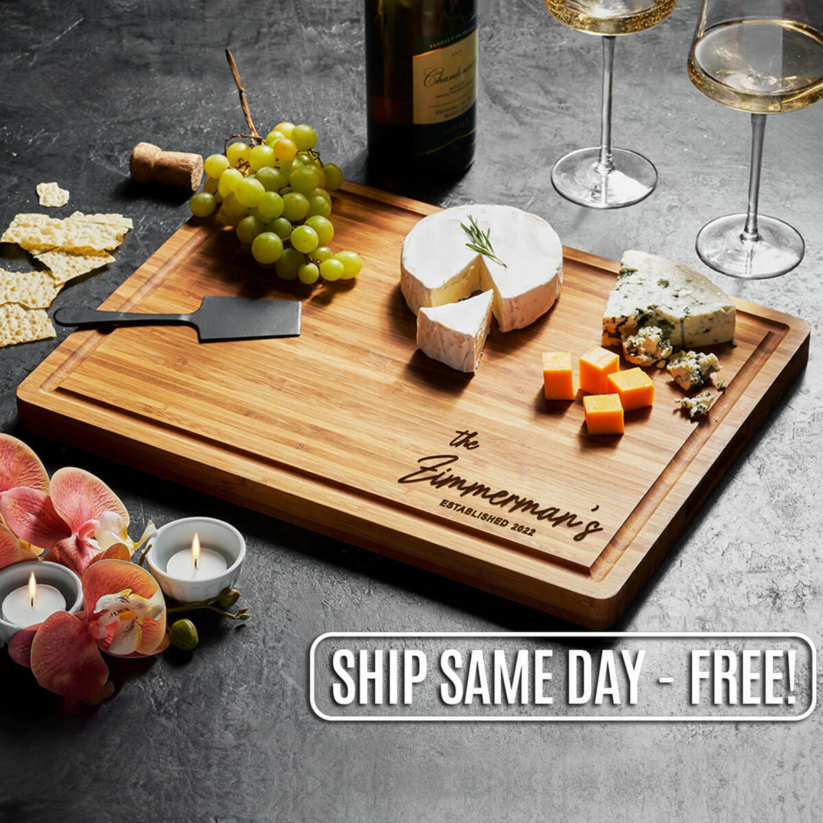 Personalized Cutting Board Wedding Gift,