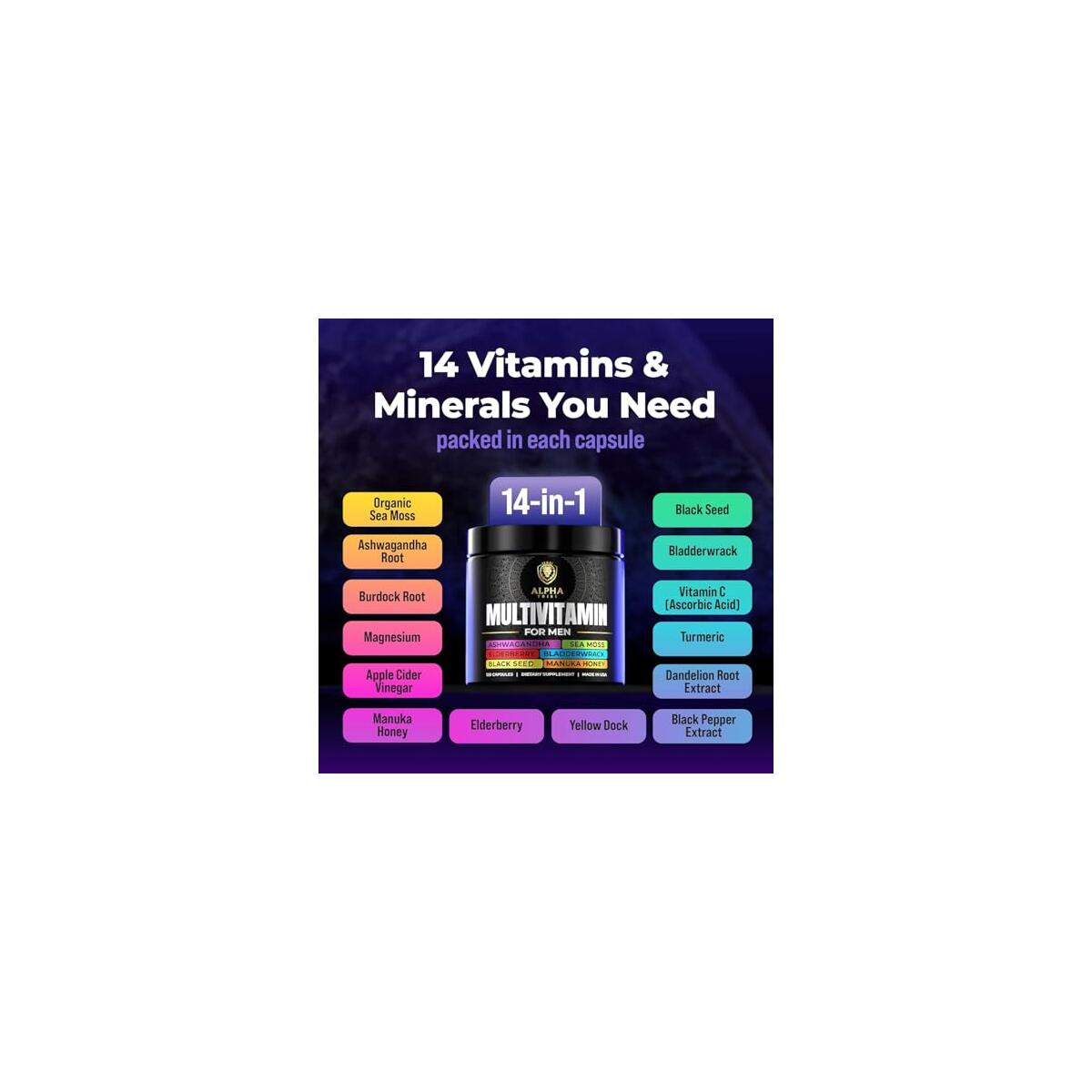 Multivitamin For Men With Seamoss Black Seed Oil 1 Cashback - RebateKey