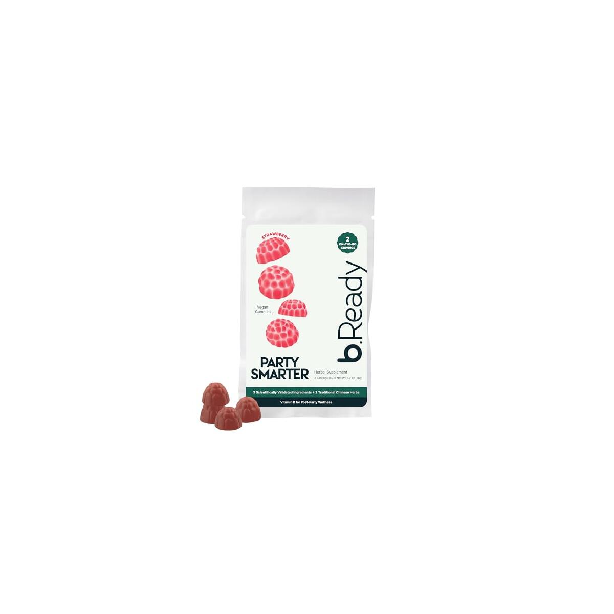 Morning Recovery Gummies for Post-Celebration, Travel & Jet lag Wellness with Vitamin B, Milk Thistle & Prickly Pear | Party Smarter with Strawberry Flavor Vegan Gummies (2 Servings)