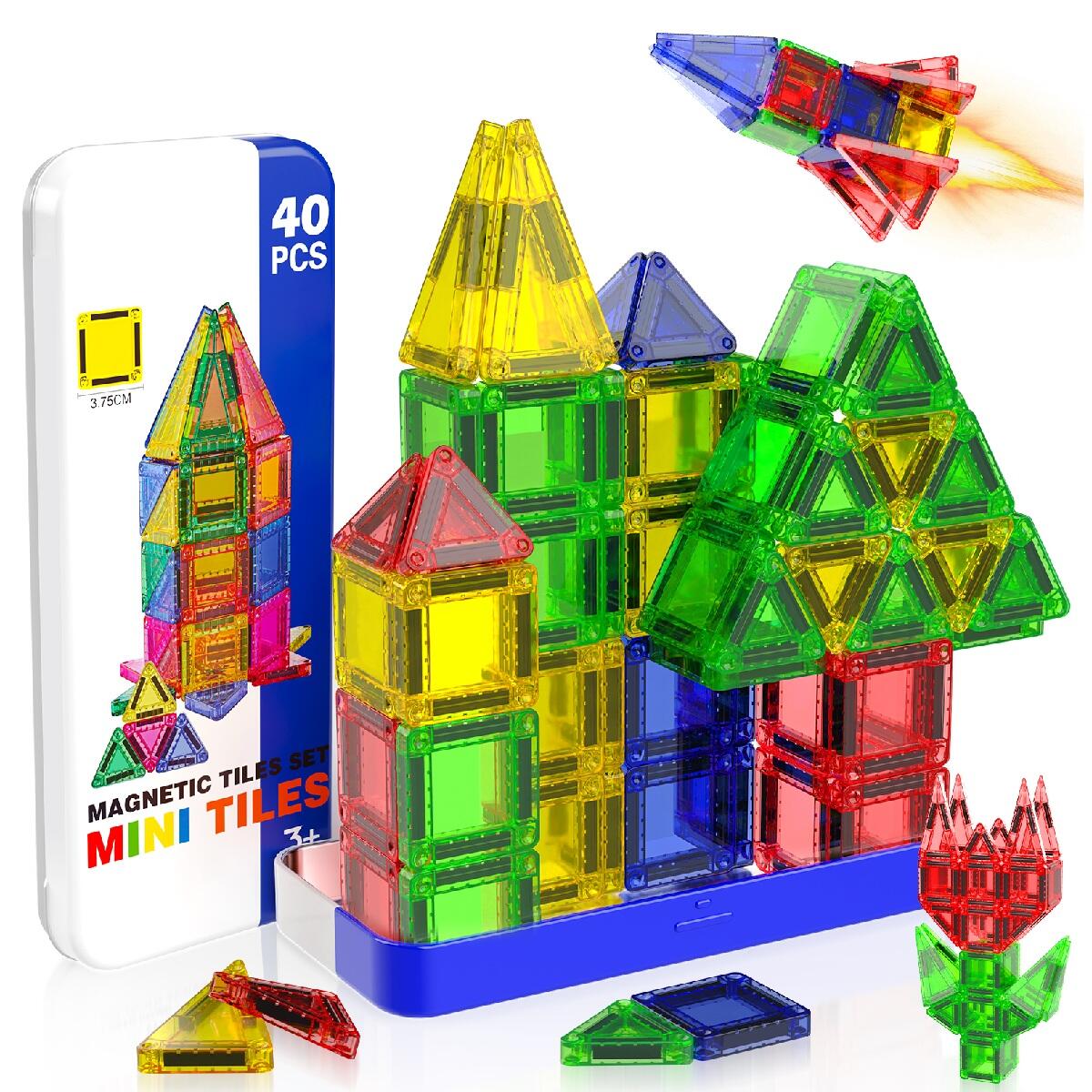 40pcs Travel Magnetic Tiles Travel Set For Kids Cash Back - RebateKey