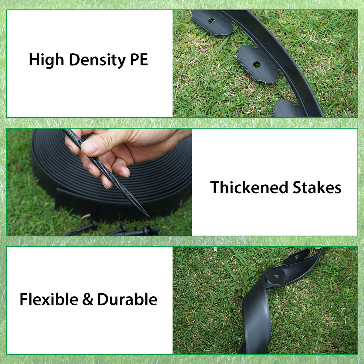 Qurhafoo Landscape Edging Border With 150 Stakes Rebates - RebateKey