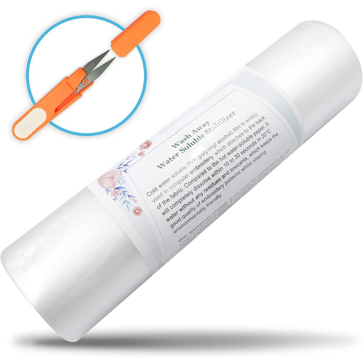Hoop and Stitch No Show Mesh Stabilizer for Embroidery Permanent No-Show Poly Mesh Backing for Machine Embroidery White Translucent Nylon Spun Free Pen /& Snip 15/”x120 Yards Hand Sewing