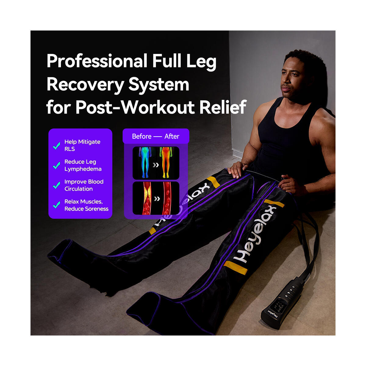 Heyelax Leg Compression Massager 1 Cashback Rebate - RebateKey
