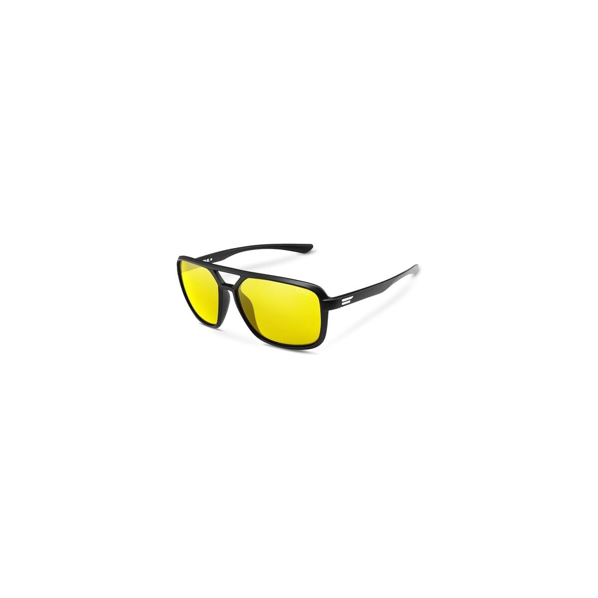 XL-NASH Aviator Sunglasses Polarized TR90 Wide Fit Super Dark C4 C3 UV400 Lightweight Matte Black