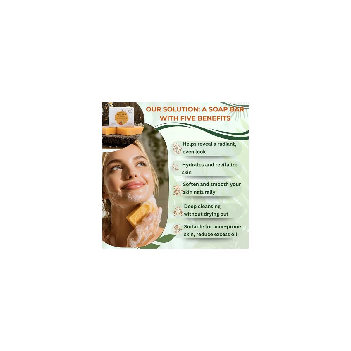 Turmeric Soap Bar For Face Body 1 Cashback Rebates - RebateKey