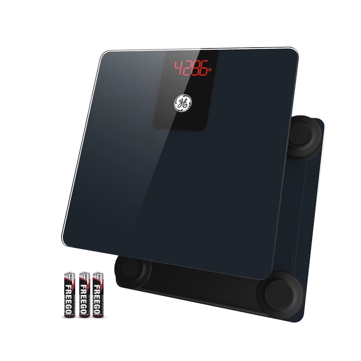 GE Digital Smart Body Scale - Tracks Weight & BMI, 500lb Capacity, Extra Large Glass（US-SC-500）